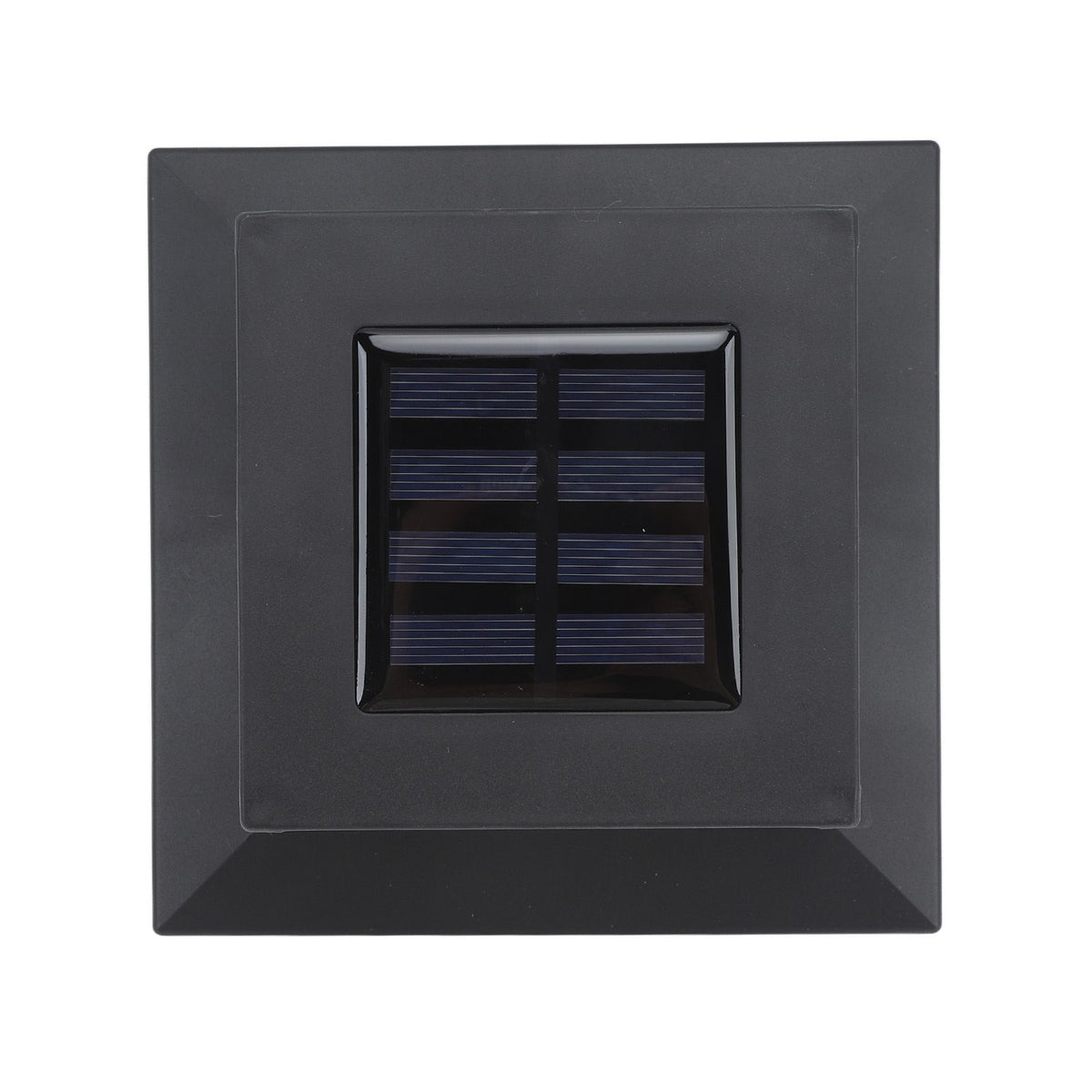 Square Outdoor Fence Post Cap Light Solar Post Light LED Landscape Lighting for Household Garden Courtyard Fence Dual Color Light Black