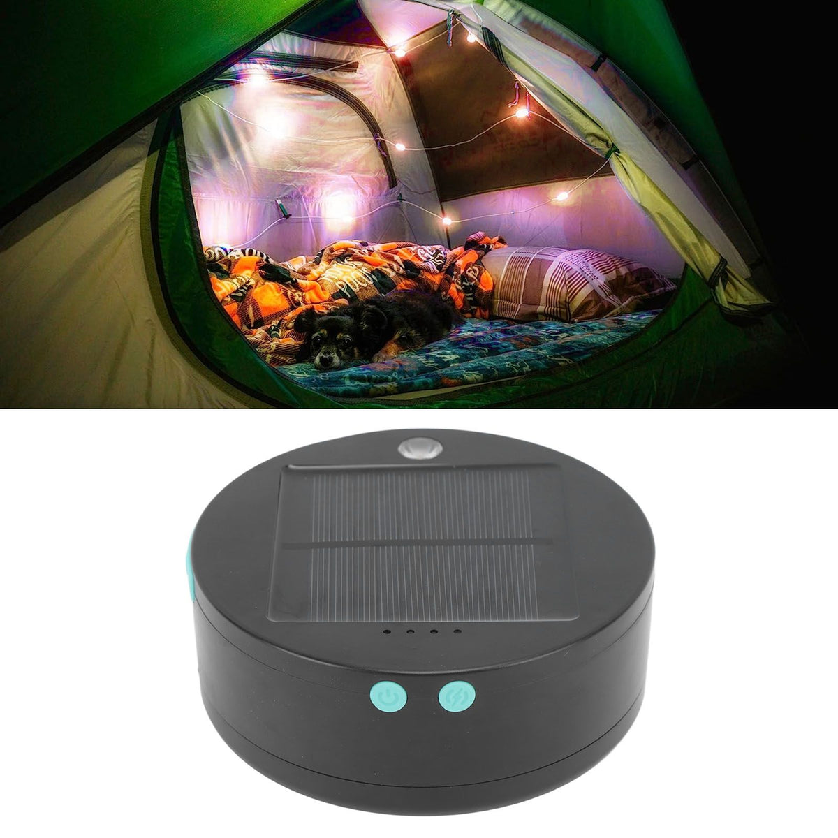 Solar Powered String Lights 18ft Cable Length LED Fairy String Light Waterproof Tent Camping Light