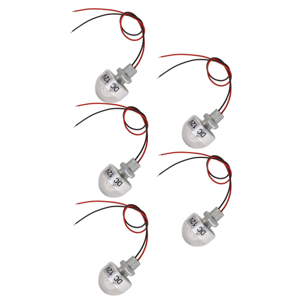 5PCS LED In Ground Well Light DC 12V 1W Mini Embedded Spotlight LED Deck Lamp for Jewel Cabinet Ceiling Stair Landscape