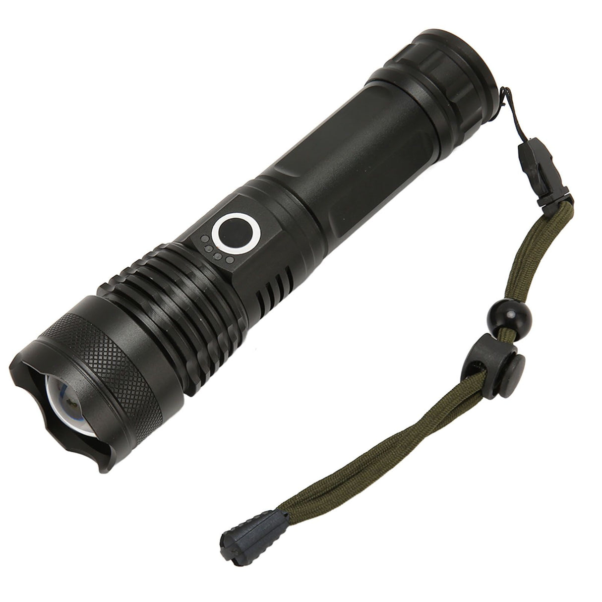 LED Flashlight Zoomable P50 Beads 5000lm 3 Light Modes Battery Display Bright Flashlight for Outdoor Adventure Camping