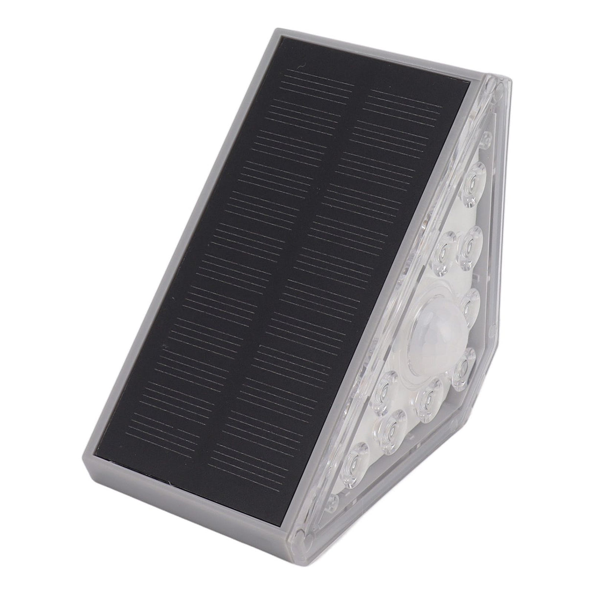 2 Set Solar Stair Lights 9 LEDs IP68 Waterproof Inductive Solar Step Lights for Yard Patio Garden Walkways Deck