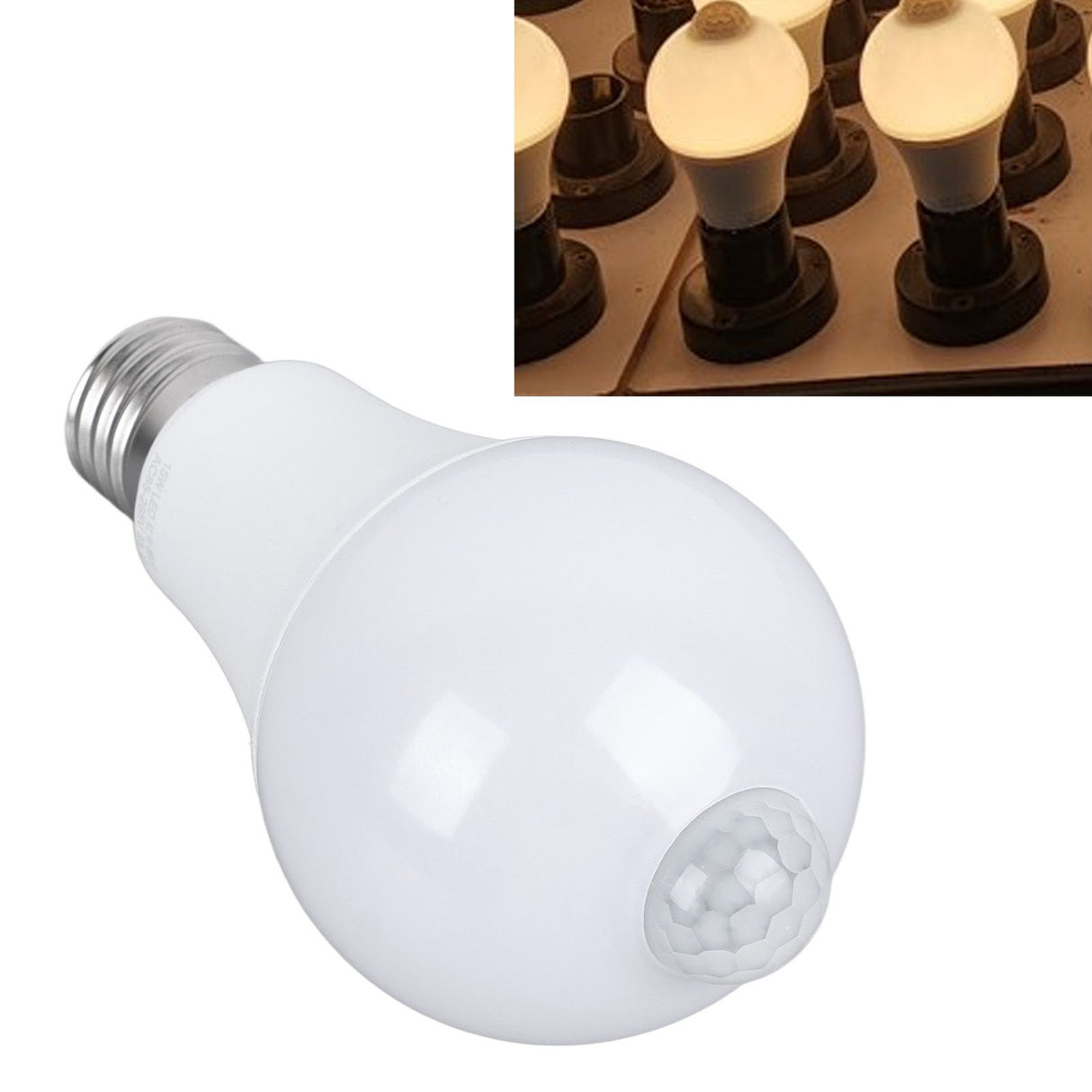 LED Sensor Light Bulbs Professional High Brightness Energy Saving LED Light Bulb with Motion Sensor 15W 85‑265V
