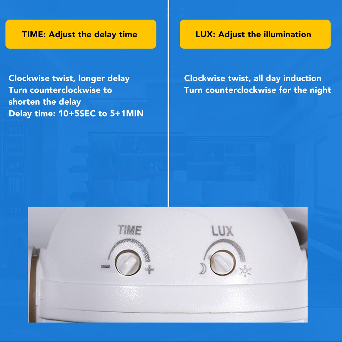 Wall Mounted Motion Sensor Automatic Dusk to Dawn Spherical PIR Sensor Outdoor Motion Sensing Switch for Home Security LED Light AC 110 to 240V White