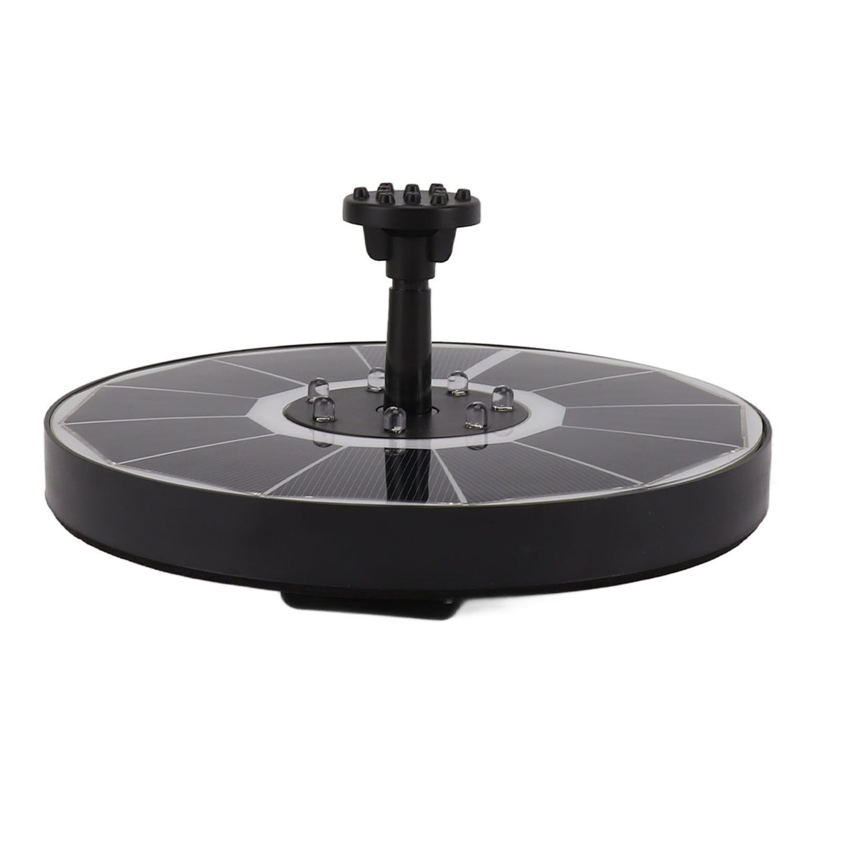 Solar Fountain Light with 8 Nozzles 3.5W 900mAh Colorful Powerful Solar Bird Bath Fountains for Bird Bath Garden Black Nozzle