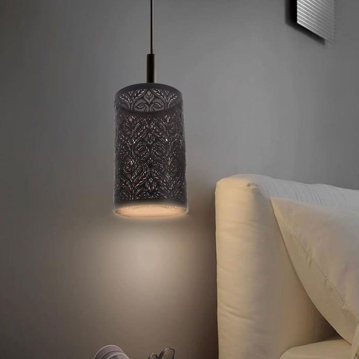 Wrought Iron Lamp Shade Iron Detachable Hollow Carved Modern Lampshade for E27 E26 Lamp Bulbs