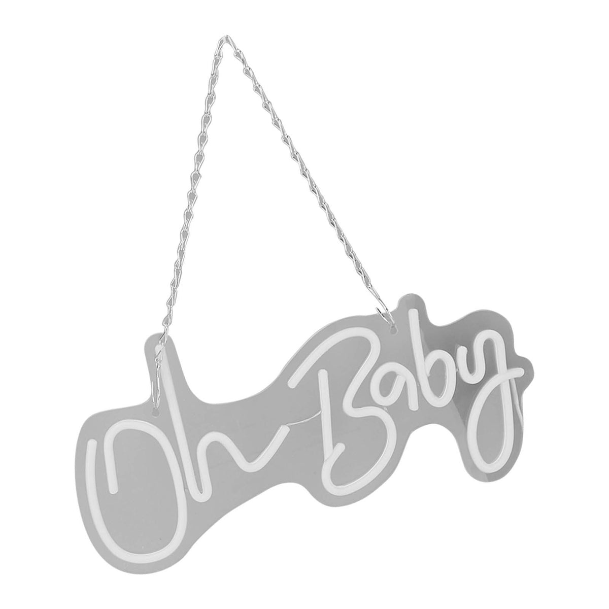 Oh Baby Neon Sign Acrylic USB Powered Wall Decor Neon Light for Bar Wedding Holiday Party Birthday Baby Shower Warm Light