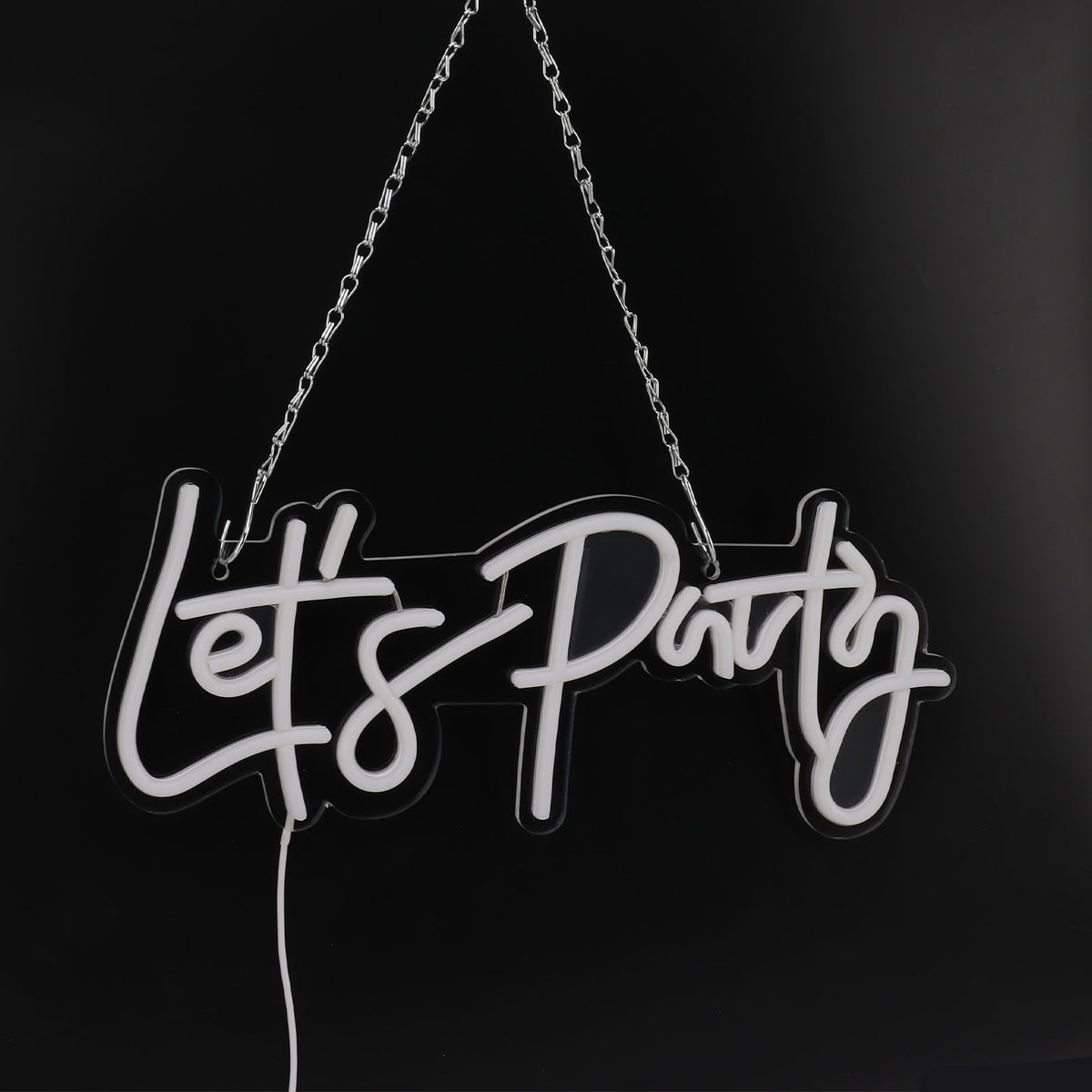 Party Neon Sign USB Powered Highly Transparent Acrylic Backsheet LED Neon Light Wall Sign for Bedroom Decoration Warm White