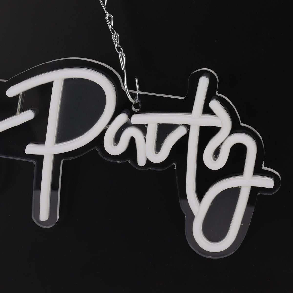 Party Neon Sign USB Powered Highly Transparent Acrylic Backsheet LED Neon Light Wall Sign for Bedroom Decoration Warm White