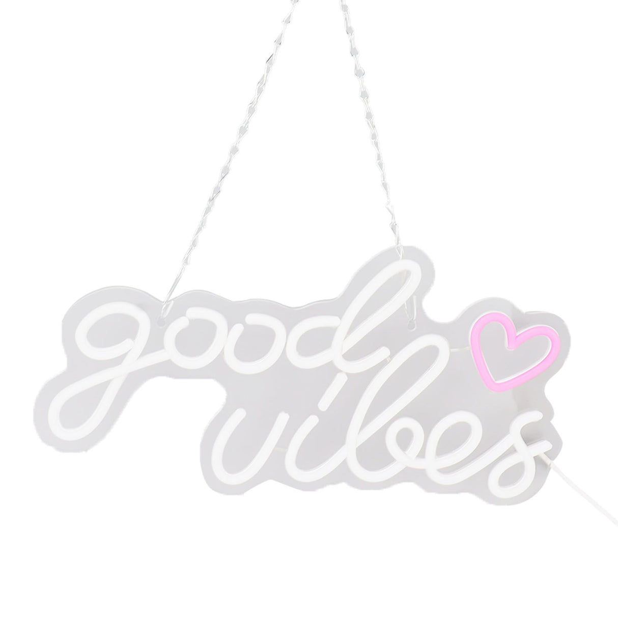 Neon Sign Good Vibes LED Light Acrylic USB Powered Wall Hang Neon Wall Decor for Bar Party Wedding Bedroom