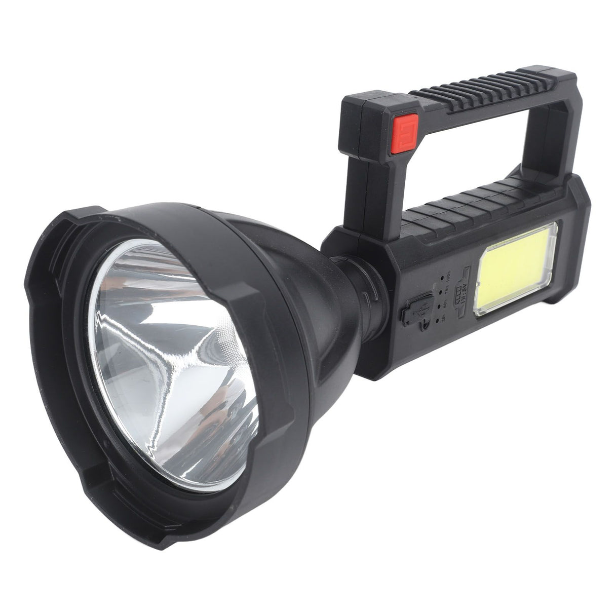 Handheld Spotlight Strong Light Waterproof Rechargeable Spotlight Flashlight LED Searchlight for Outdoor Camping Hiking