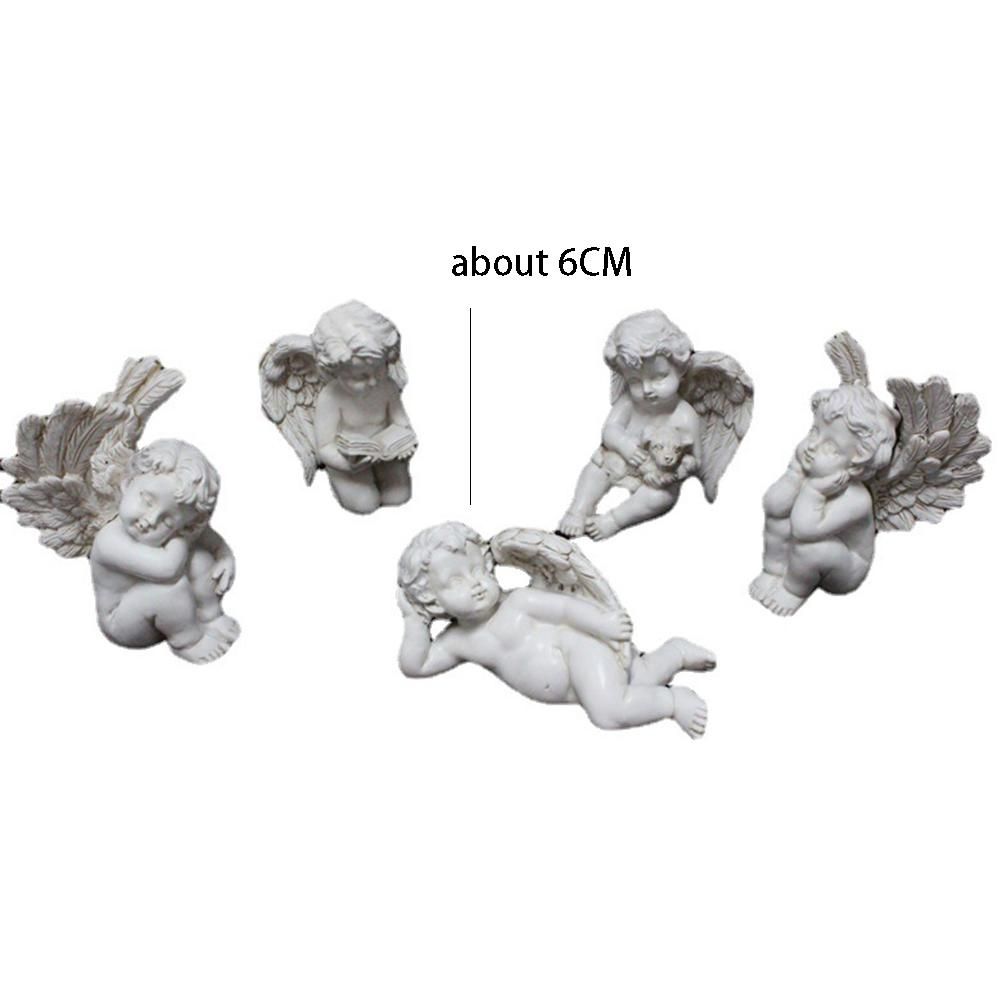 Angel Stakes Figurine Miniature Resin Sculpture Garden Statue for Potted Plants Mini Landscape