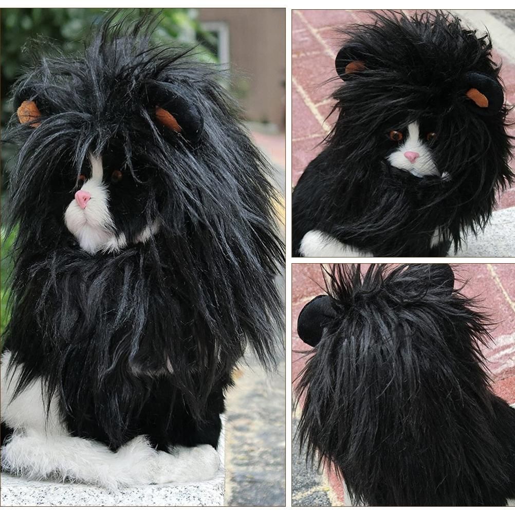 Pet Wig for Dog Cat Hair Headgear Cosplay Costume for Christmas Halloween Party
