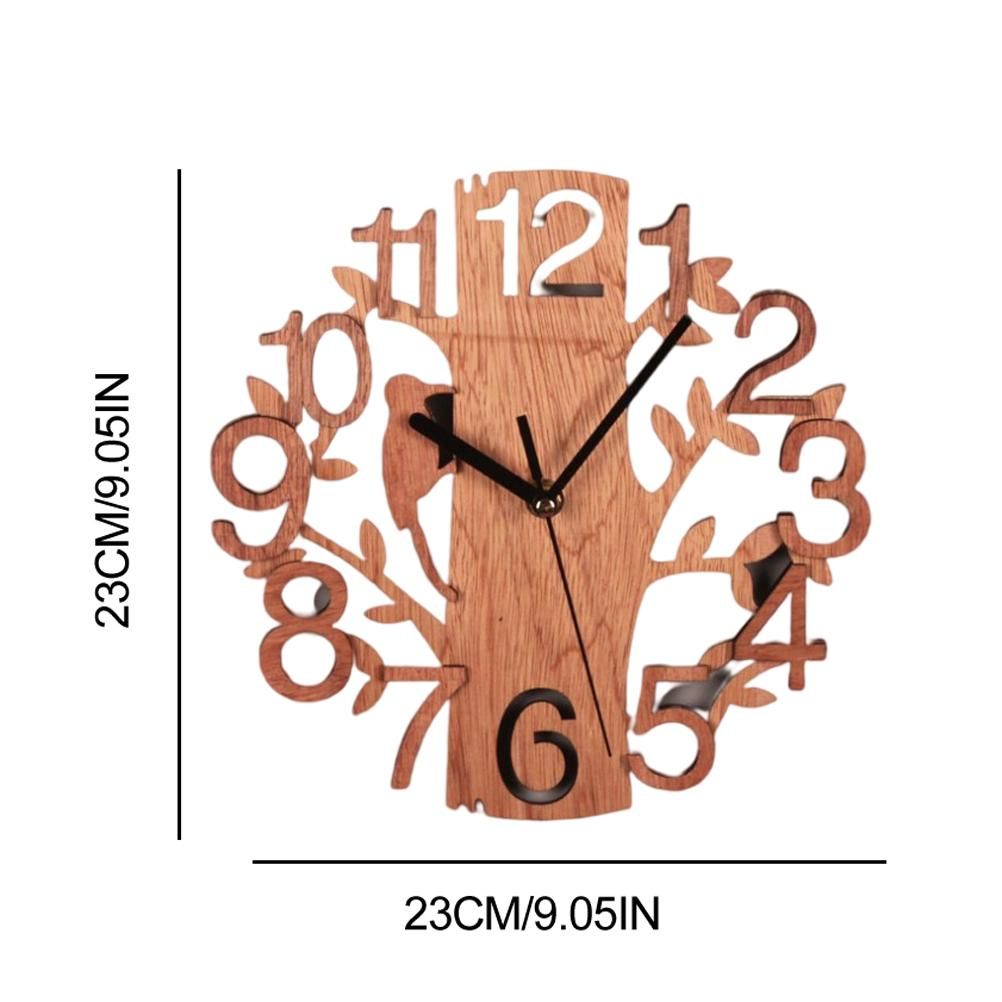 Wall Clock Tree Shape Silent Non Ticking Clock for Office Living Room Bedroom Decor