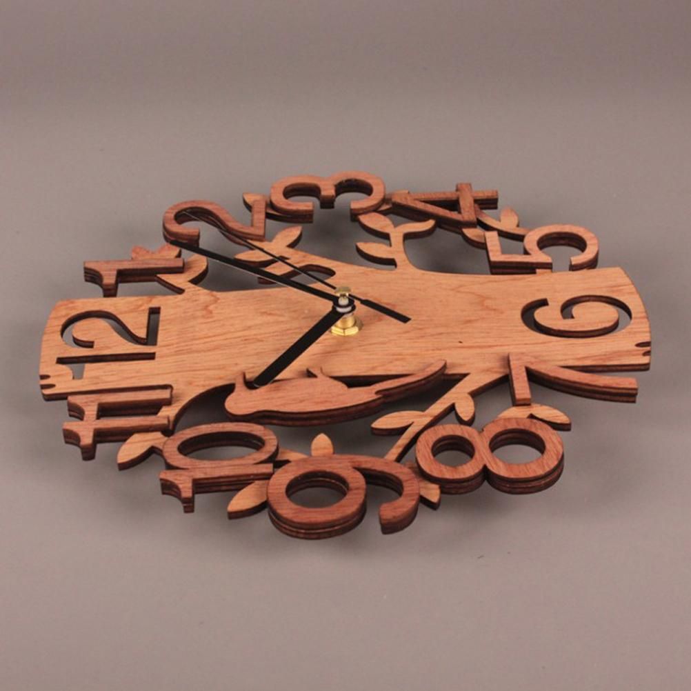 Wall Clock Tree Shape Silent Non Ticking Clock for Office Living Room Bedroom Decor