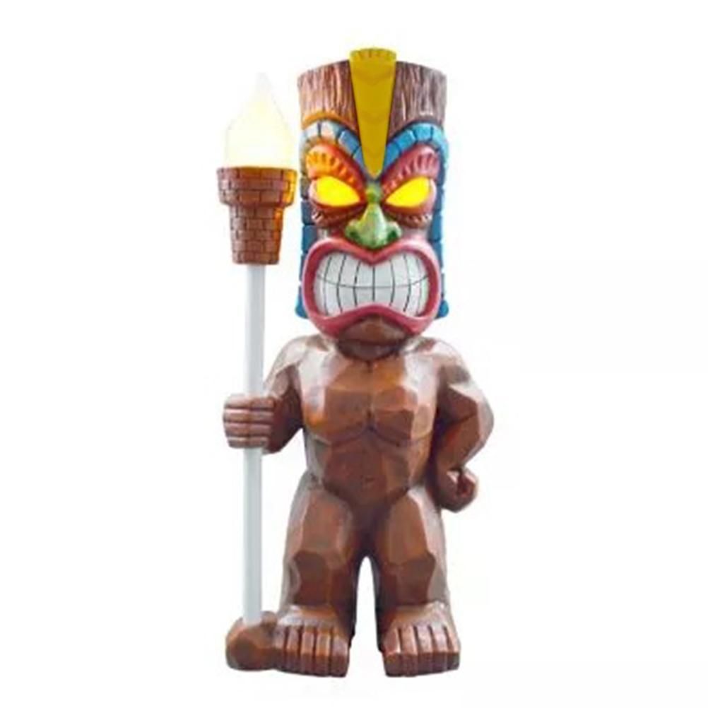 Solar Powered LED Tiki Light Solar Totem Figurine Ornaments LED Garden Light Decoration Crafts for Porch Lawn Trail