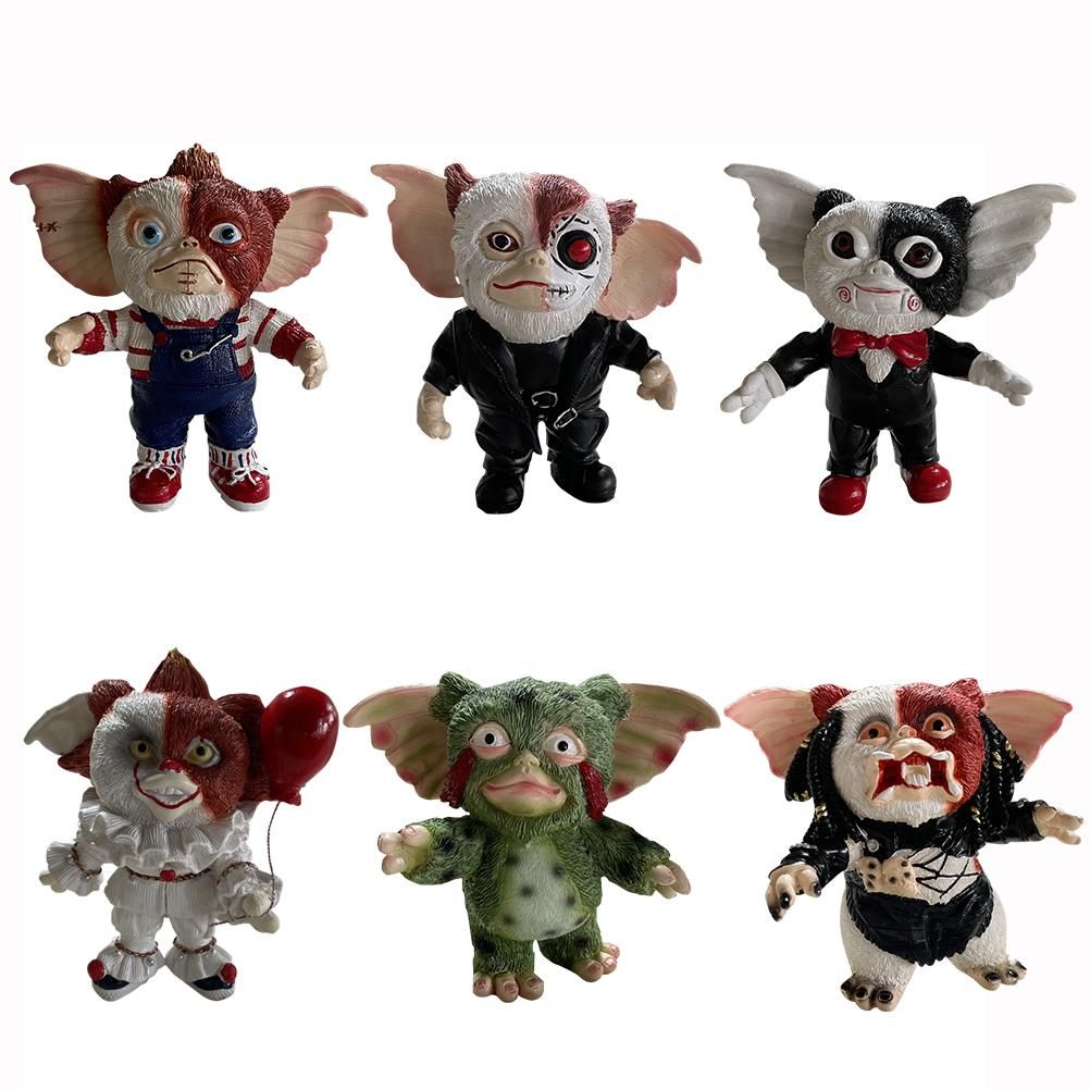 Movie Doll Simulation Horror Doll Decorations Desktop Resin Ornaments for Garden Living Room Bedroom