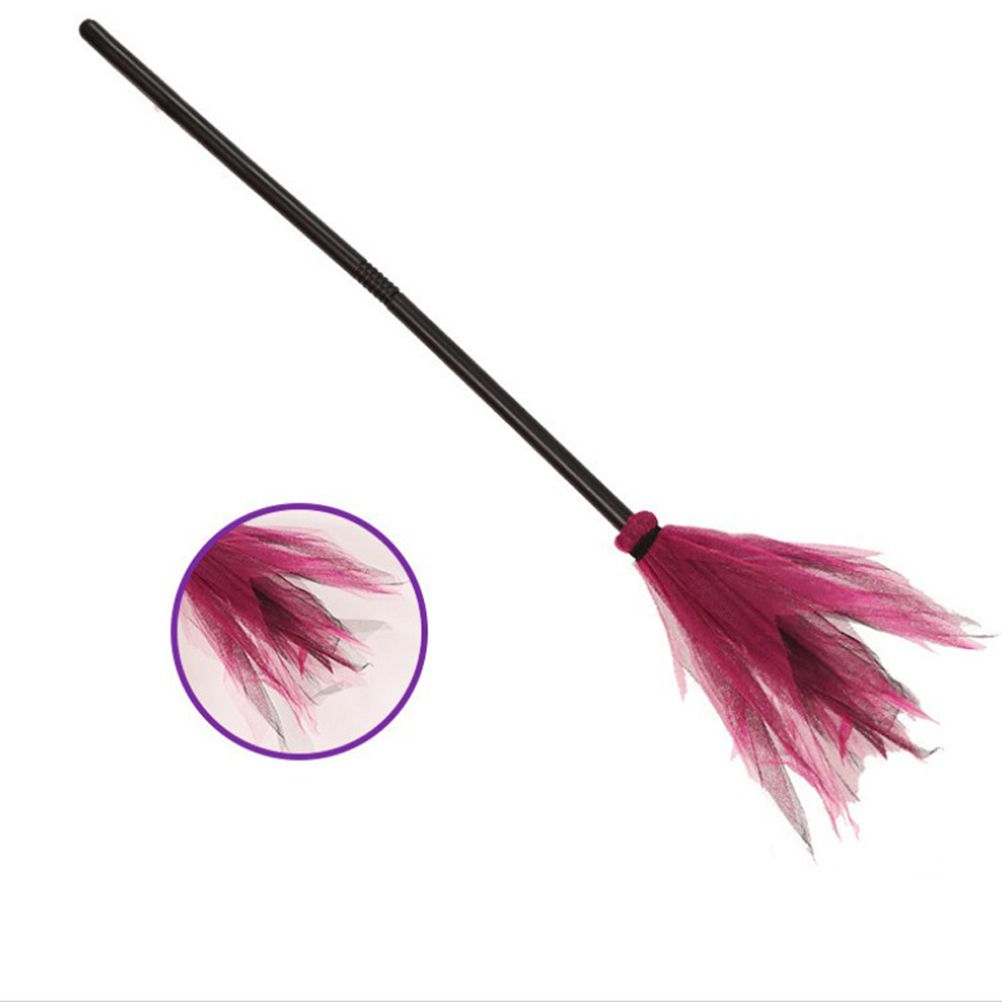 5Pcs Halloween Witch Brooms Plastic Witch Broomstick Wizard Flying Broom for Halloween Party Haunted House Decoration