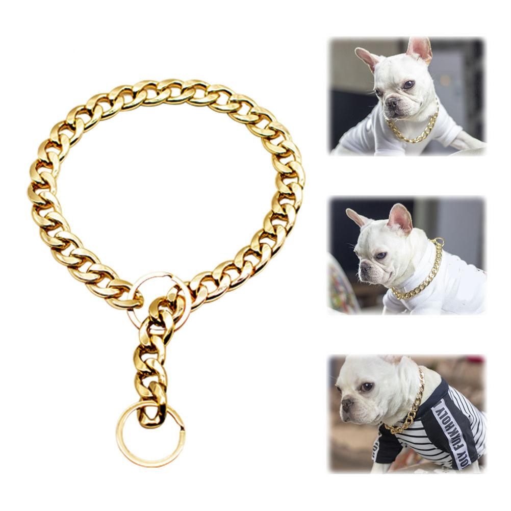 Dog Chain Pet Dog Metal Gold Collar Necklace Pet Jewelry Accessories for Four Seasons