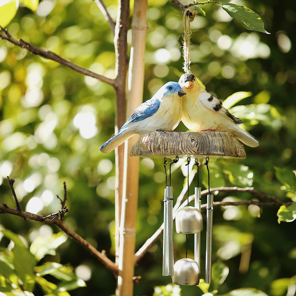 Rustic Bird Wind Chimes Outdoor Hanging Wind Chime Home Patio Decoration