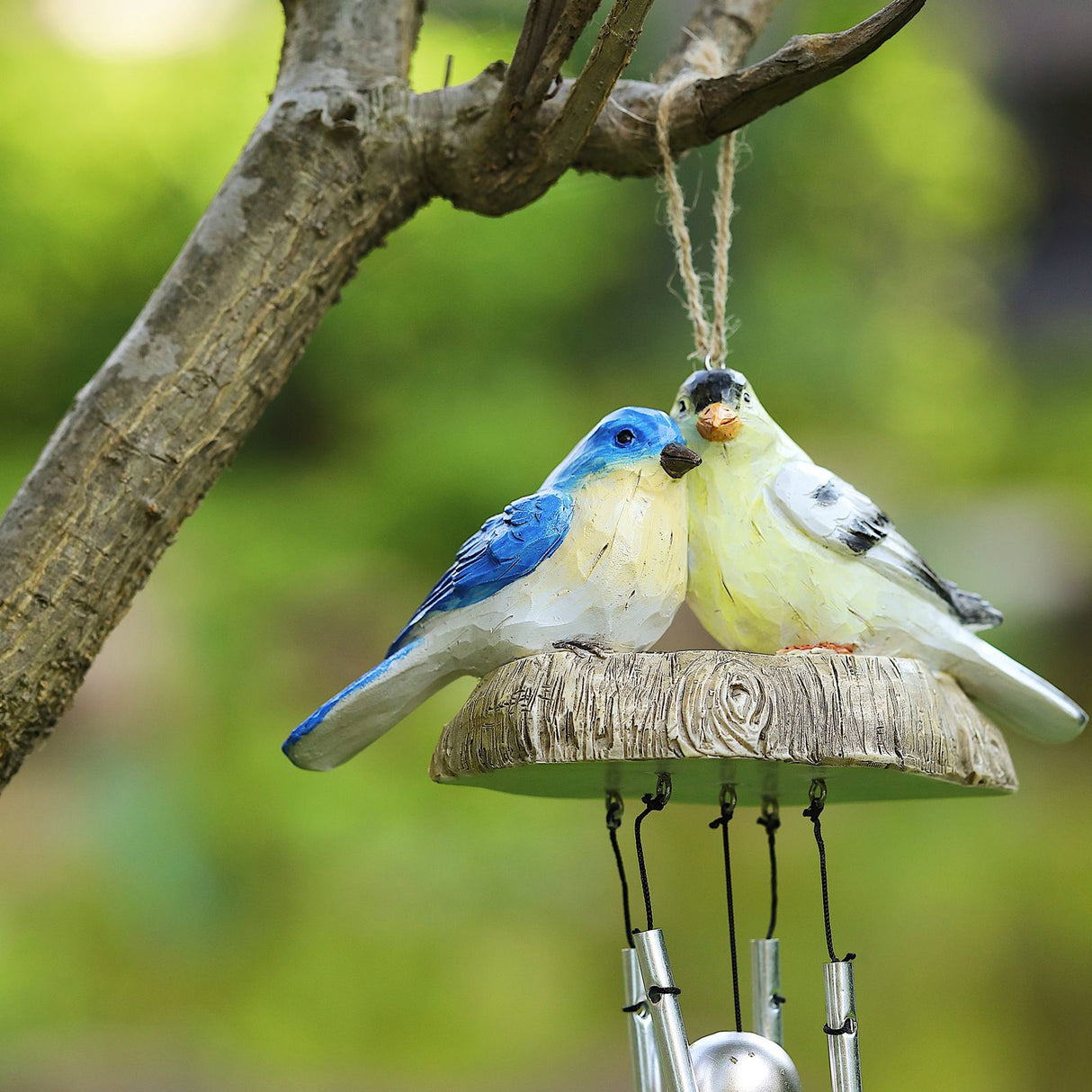 Rustic Bird Wind Chimes Outdoor Hanging Wind Chime Home Patio Decoration