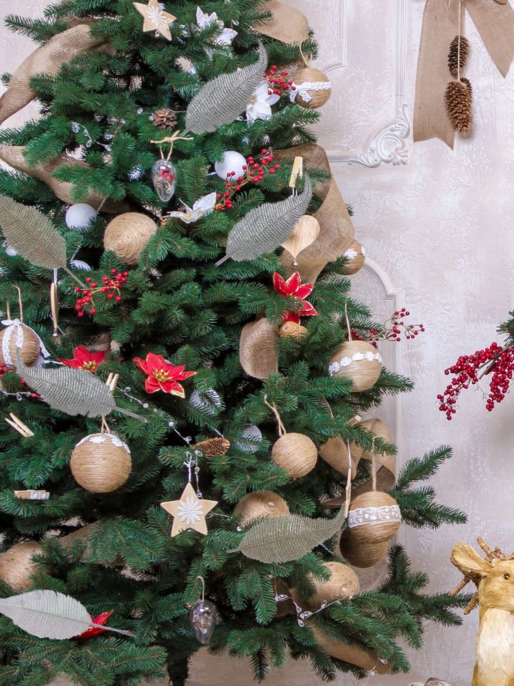 Christmas Tree Leaves Ornament Glittery Leaf with Clip Tree Hanging Baubles Decor for Christmas Home Party Decoration