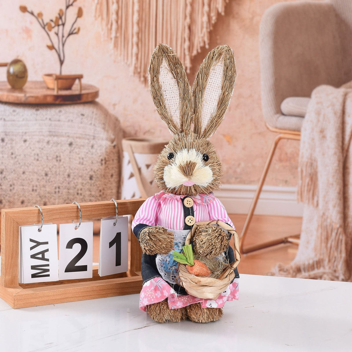 Rustic Easter Home Decor - Bunny Figurine Party Supplies