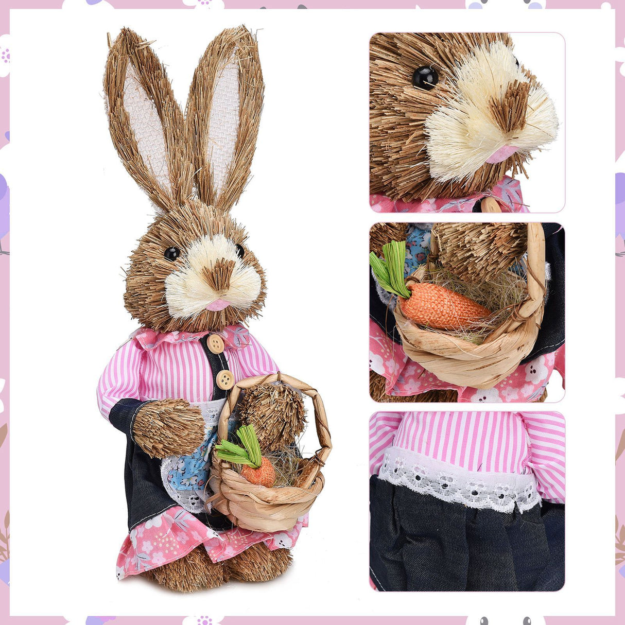 Rustic Easter Home Decor - Bunny Figurine Party Supplies