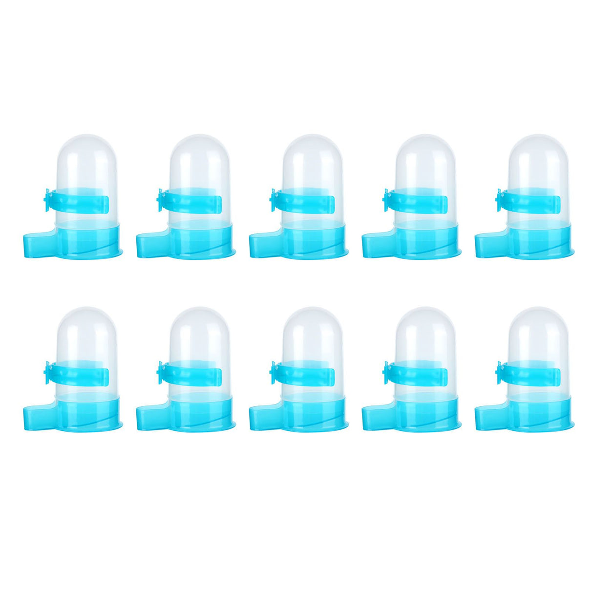 10Pcs Plastic Automatic Bird Food Feeder Hanging Bird Water Dispenser for Parrots Hamster