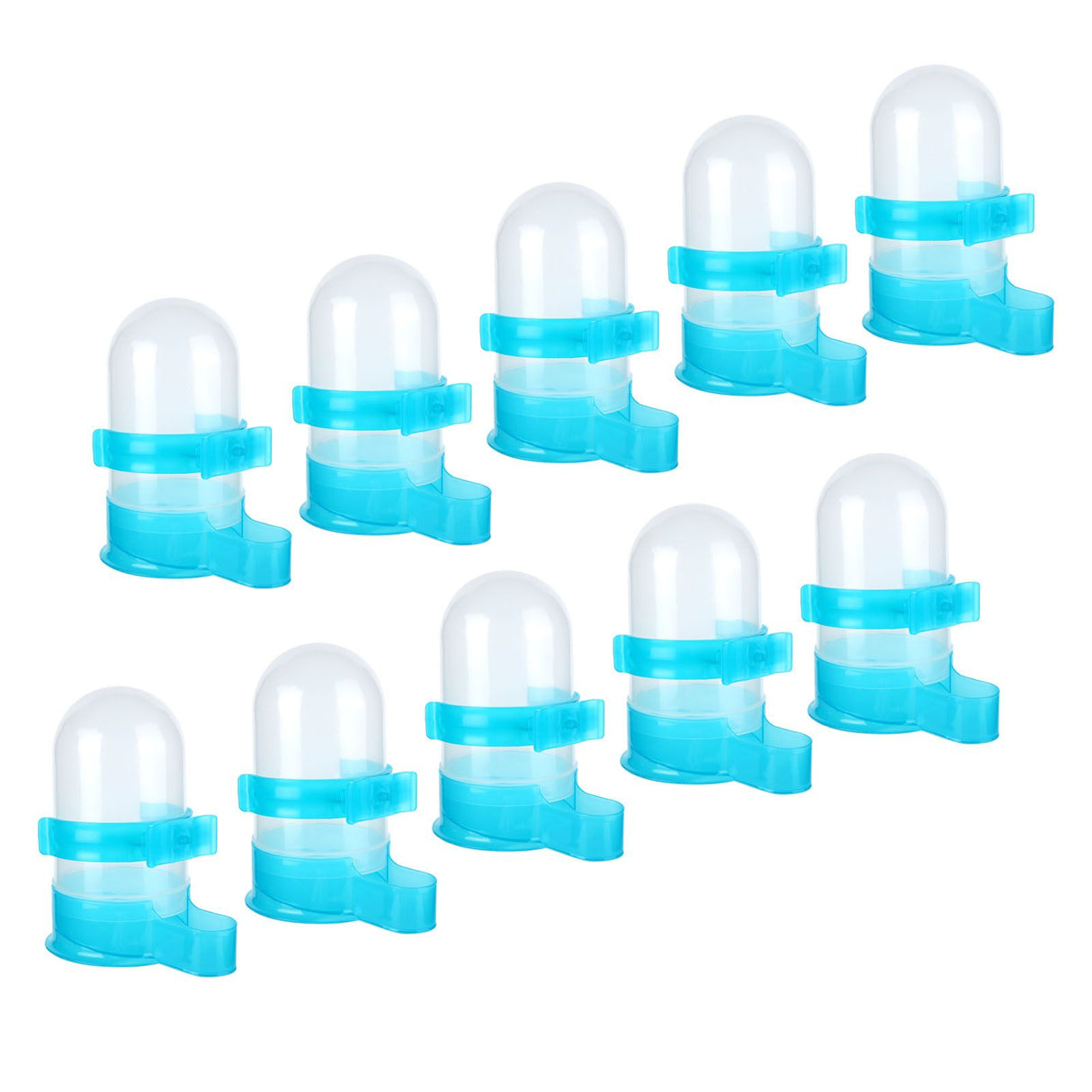 10Pcs Plastic Automatic Bird Food Feeder Hanging Bird Water Dispenser for Parrots Hamster