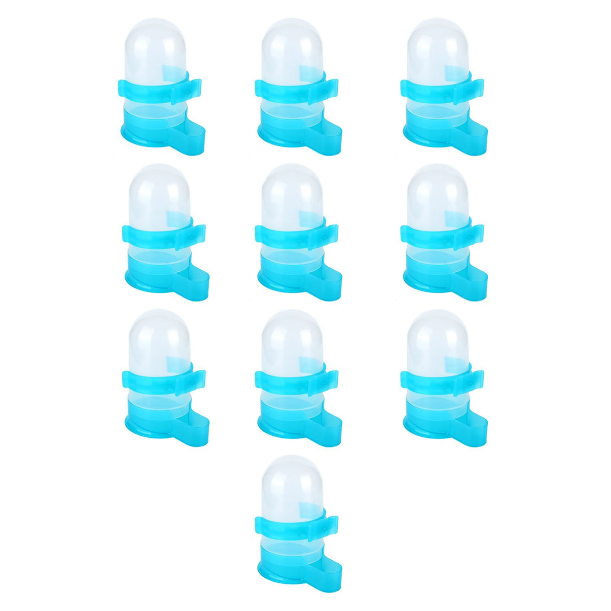 10Pcs Plastic Automatic Bird Food Feeder Hanging Bird Water Dispenser for Parrots Hamster