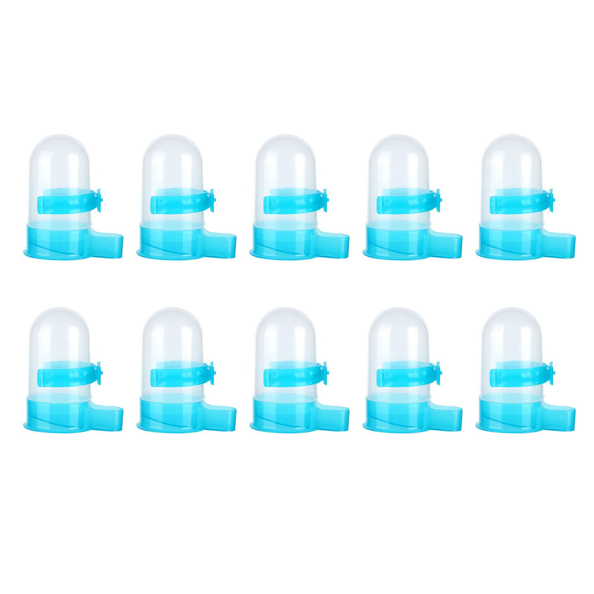10Pcs Plastic Automatic Bird Food Feeder Hanging Bird Water Dispenser for Parrots Hamster