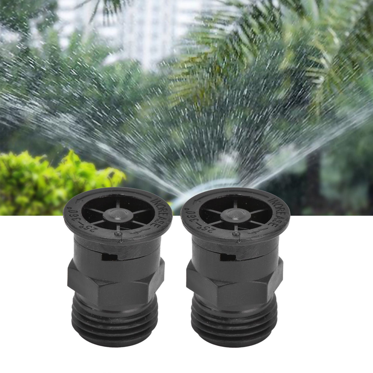 2Pcs Sprinkler Nozzle G1/2 External Thread Plastic Sprinkler Irrigation Garden Lawn Supplies