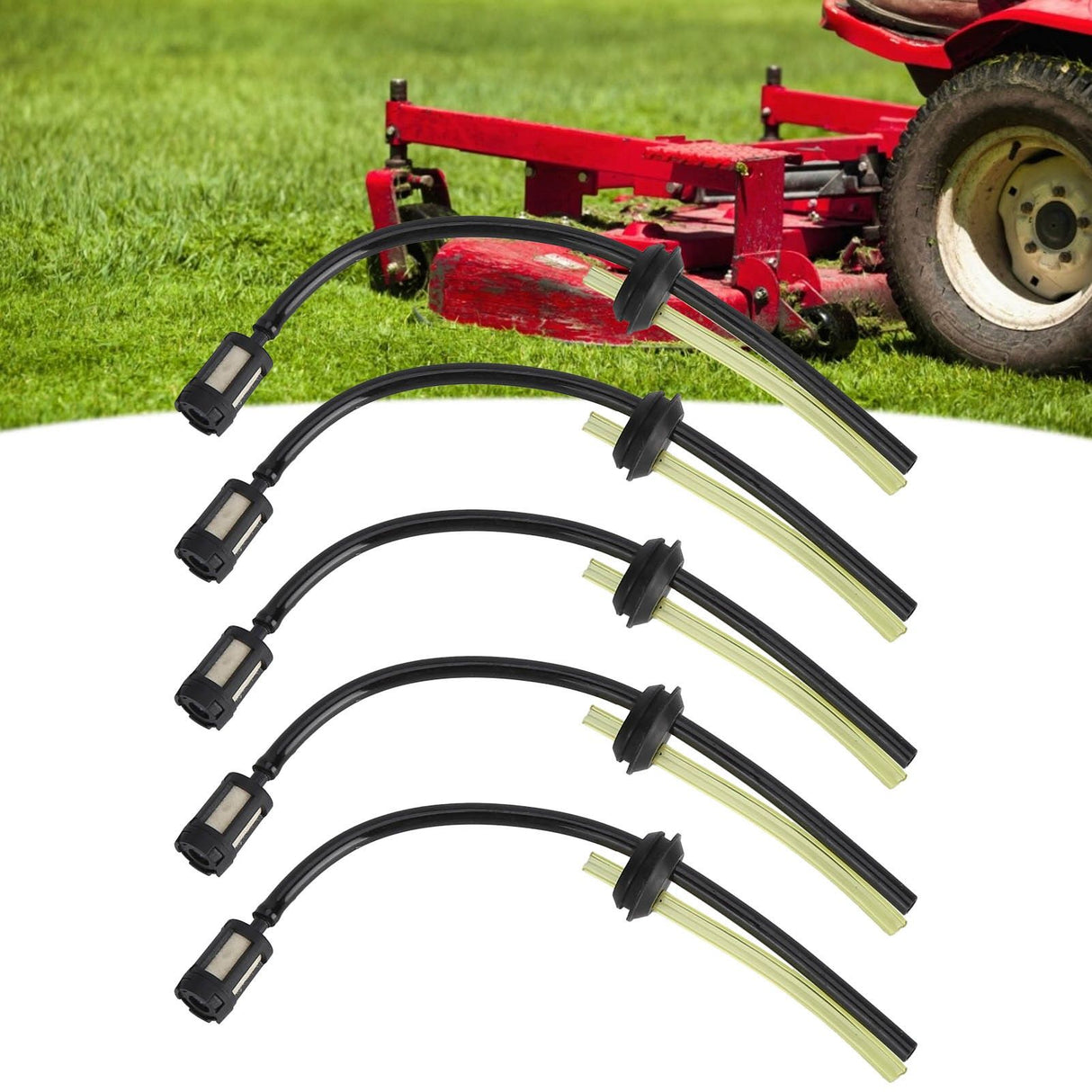 5Pcs Fuel Hose Oil Pipe Tank Fuel Filter Assembly Replacement for Lawn Mower Trimmer