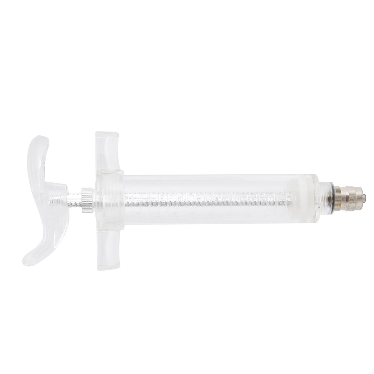 Veterinary Use Syringe Plastic Steel Adjustable Manual Feeding Injector for Livestock Farm20ml 14.5cm / 5.7in