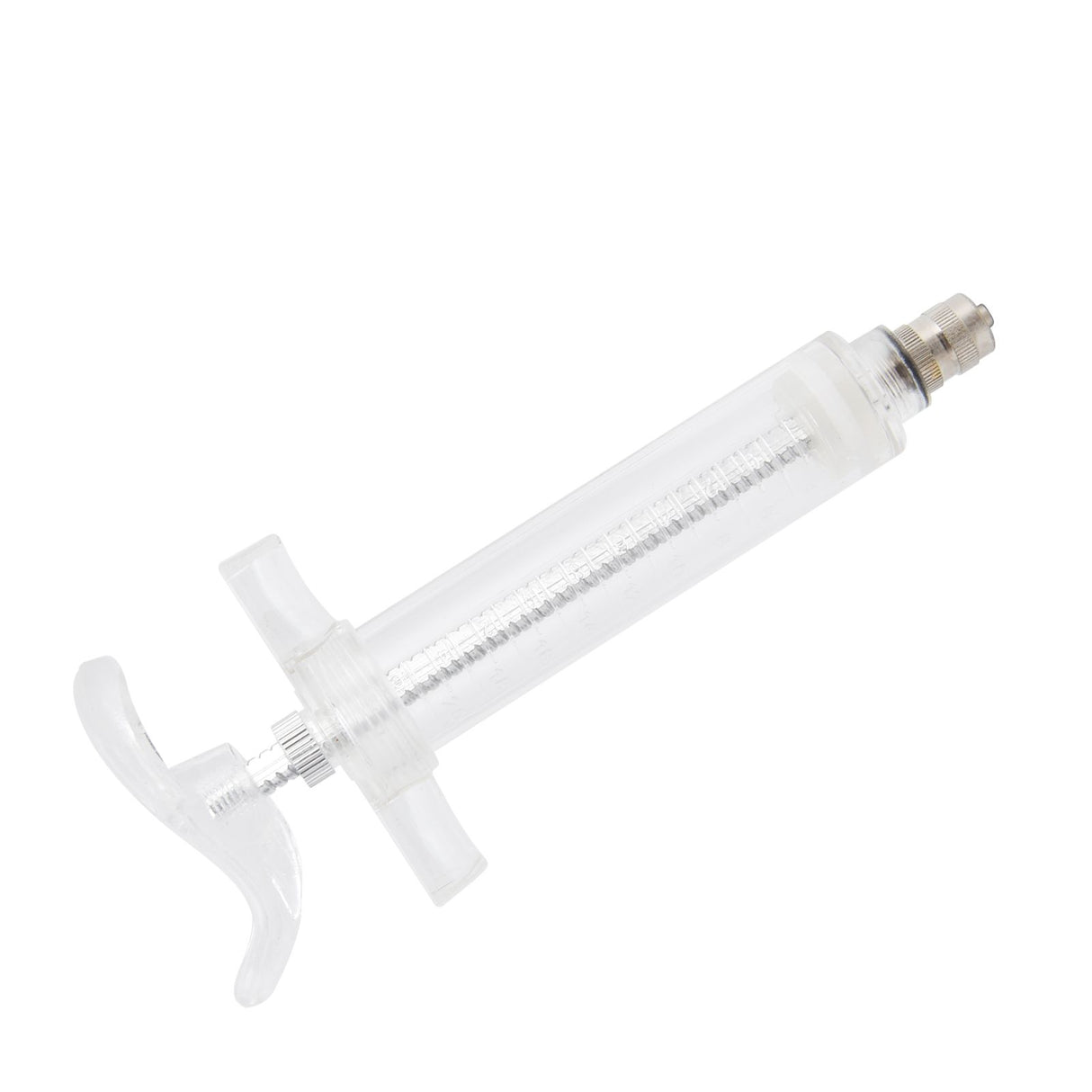 Veterinary Use Syringe Plastic Steel Adjustable Manual Feeding Injector for Livestock Farm20ml 14.5cm / 5.7in