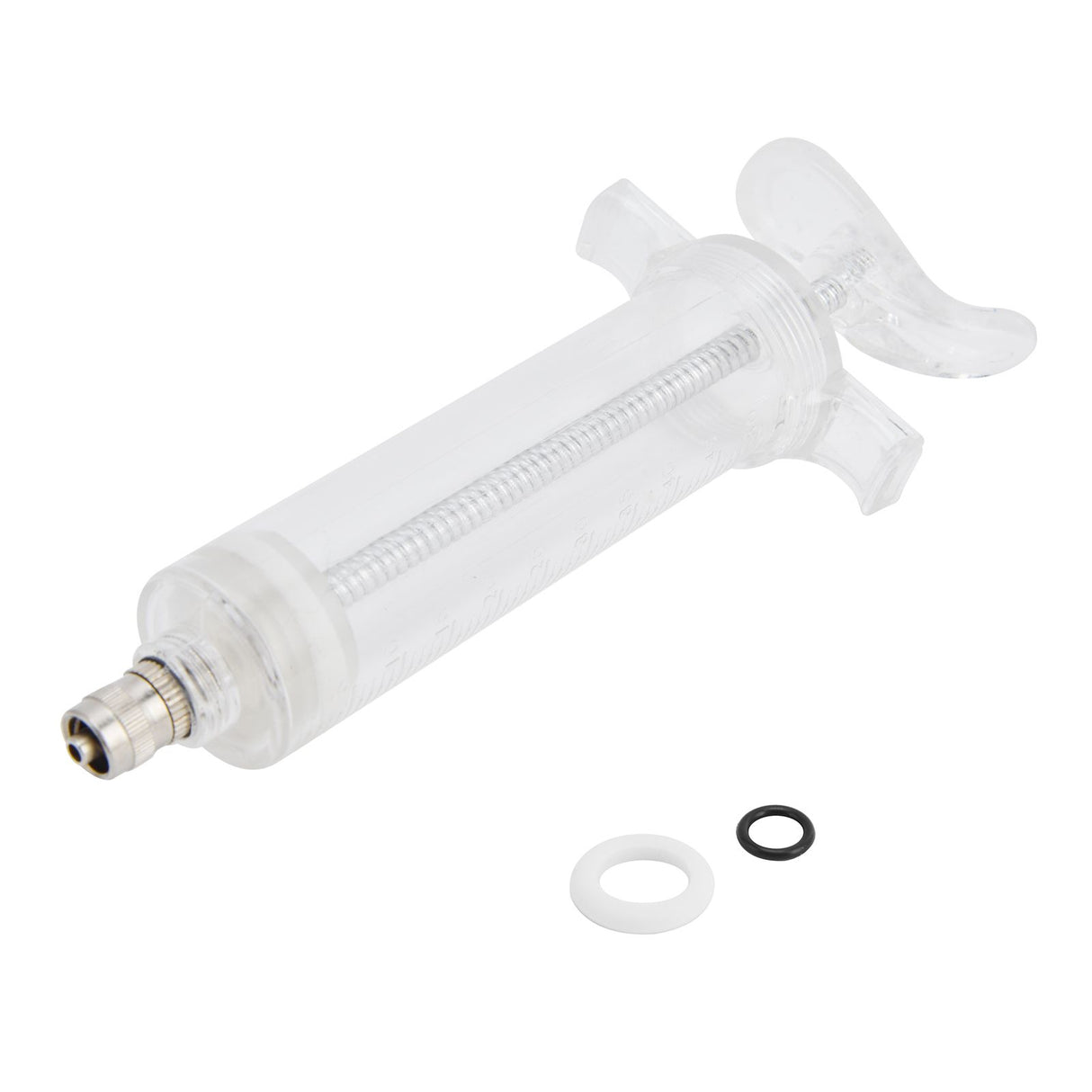 Veterinary Use Syringe Plastic Steel Adjustable Manual Feeding Injector for Livestock Farm50ml 16.5cm / 6.5in
