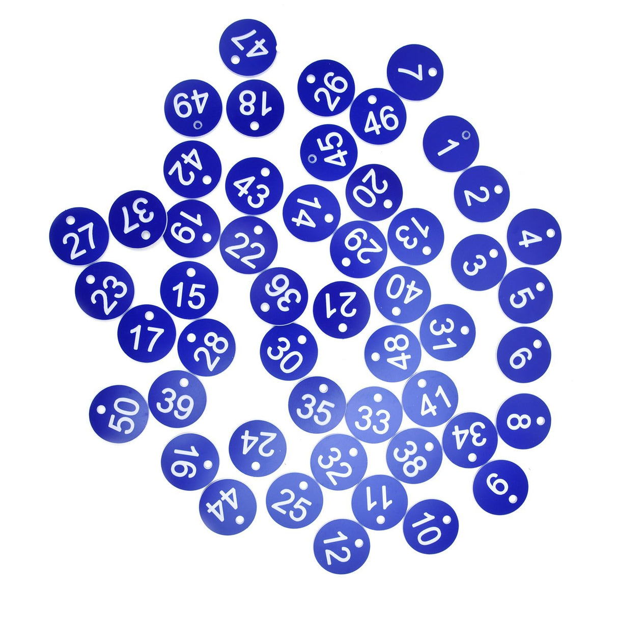 50PCS Numbered Label Numbered Tag for Farm Livestock Beekeeping Husbandry Breeding Supplies1-50 Blue
