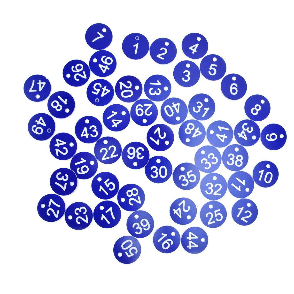 50PCS Numbered Label Numbered Tag for Farm Livestock Beekeeping Husbandry Breeding Supplies1-50 Blue