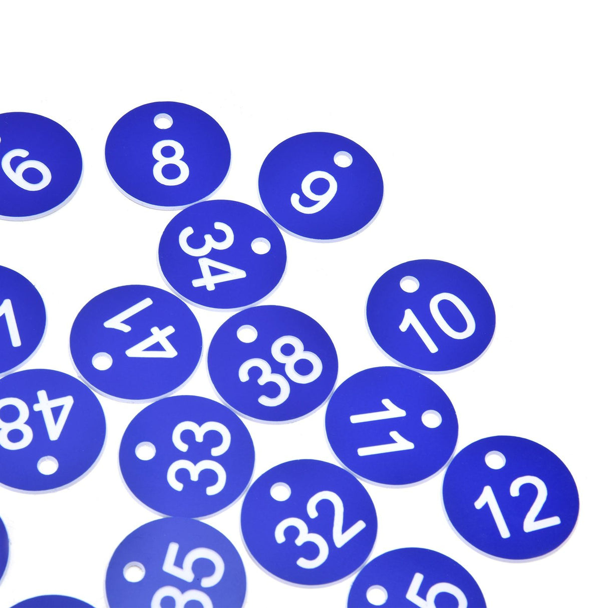 50PCS Numbered Label Numbered Tag for Farm Livestock Beekeeping Husbandry Breeding Supplies1-50 Blue
