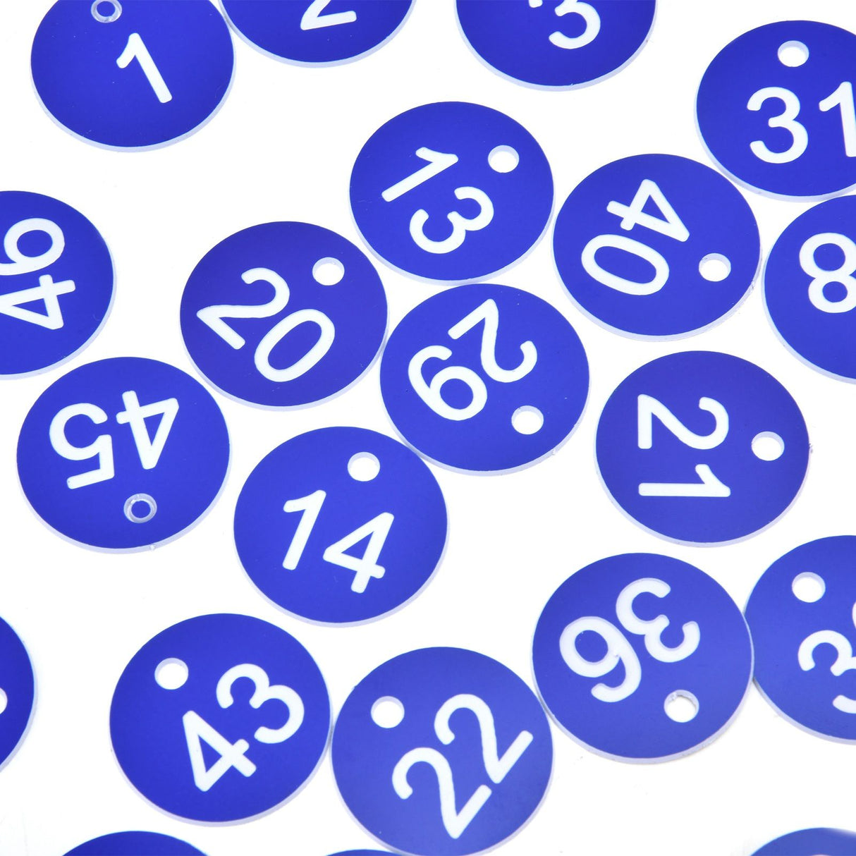 50PCS Numbered Label Numbered Tag for Farm Livestock Beekeeping Husbandry Breeding Supplies1-50 Blue