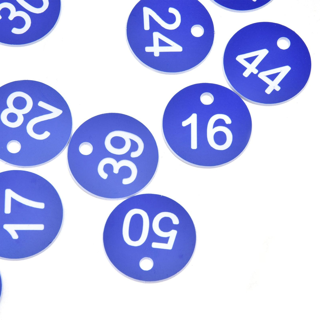 50PCS Numbered Label Numbered Tag for Farm Livestock Beekeeping Husbandry Breeding Supplies1-50 Blue