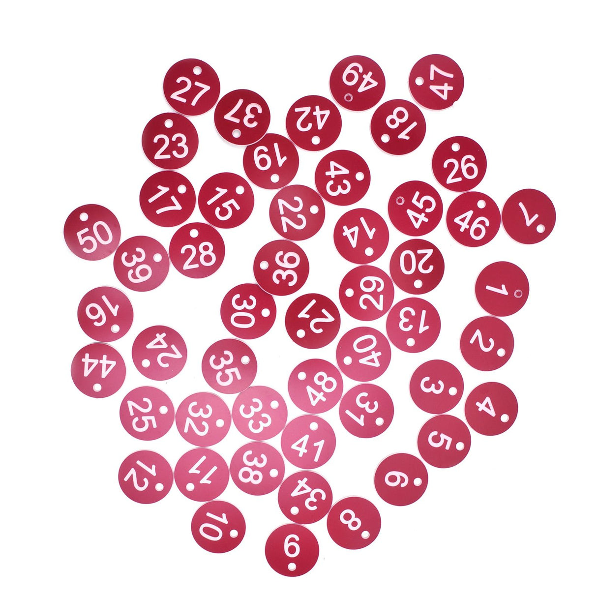 50PCS Numbered Label Numbered Tag for Farm Livestock Beekeeping Husbandry Breeding Supplies1-50 Red