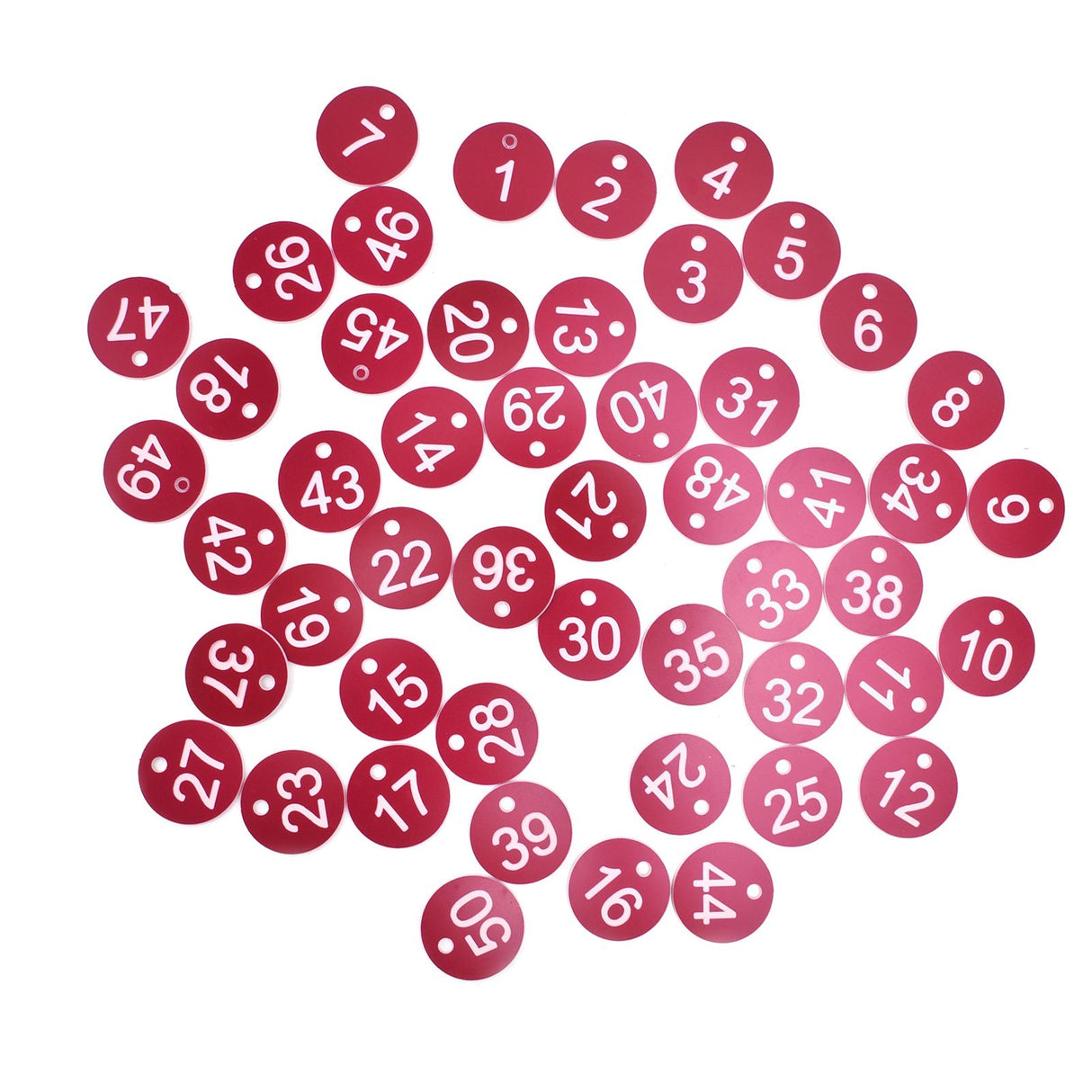 50PCS Numbered Label Numbered Tag for Farm Livestock Beekeeping Husbandry Breeding Supplies1-50 Red