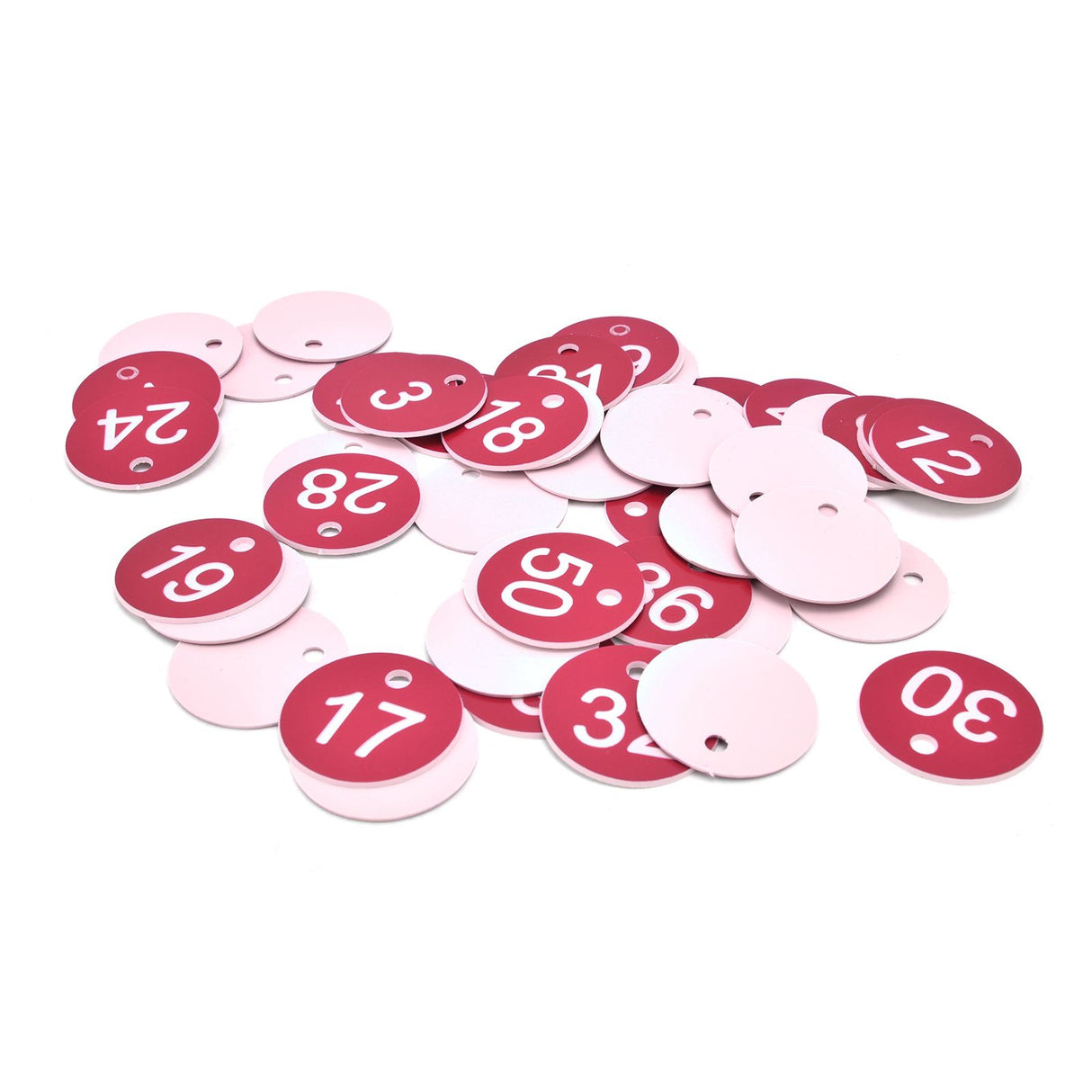 50PCS Numbered Label Numbered Tag for Farm Livestock Beekeeping Husbandry Breeding Supplies1-50 Red