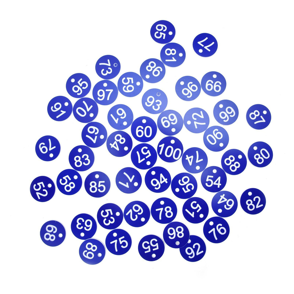 50PCS Numbered Label Numbered Tag for Farm Livestock Beekeeping Husbandry Breeding Supplies51-100 Blue