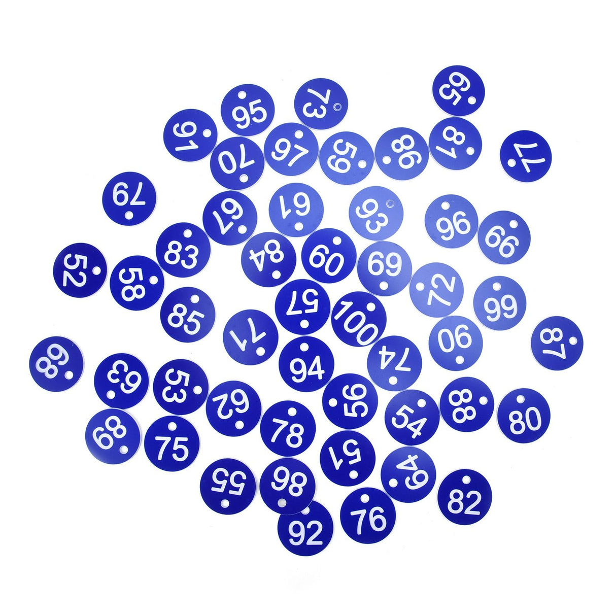50PCS Numbered Label Numbered Tag for Farm Livestock Beekeeping Husbandry Breeding Supplies51-100 Blue