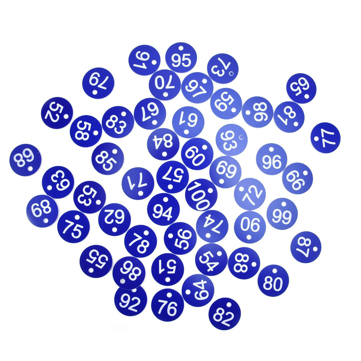 50PCS Numbered Label Numbered Tag for Farm Livestock Beekeeping Husbandry Breeding Supplies51-100 Blue