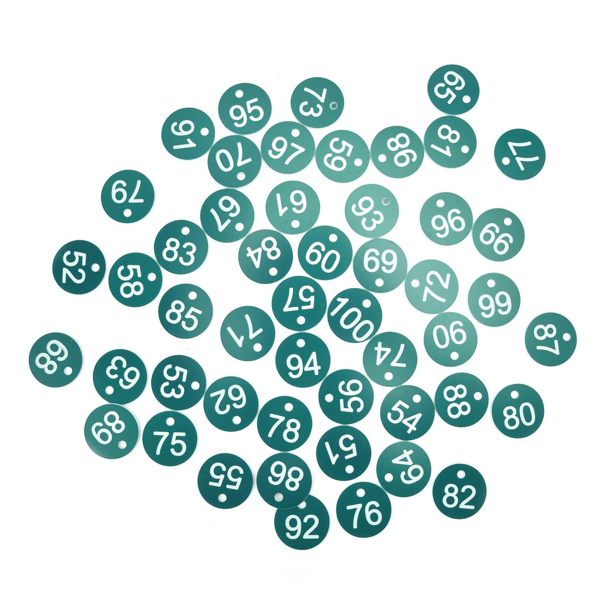 50PCS Numbered Label Numbered Tag for Farm Livestock Beekeeping Husbandry Breeding Supplies51-100 Green
