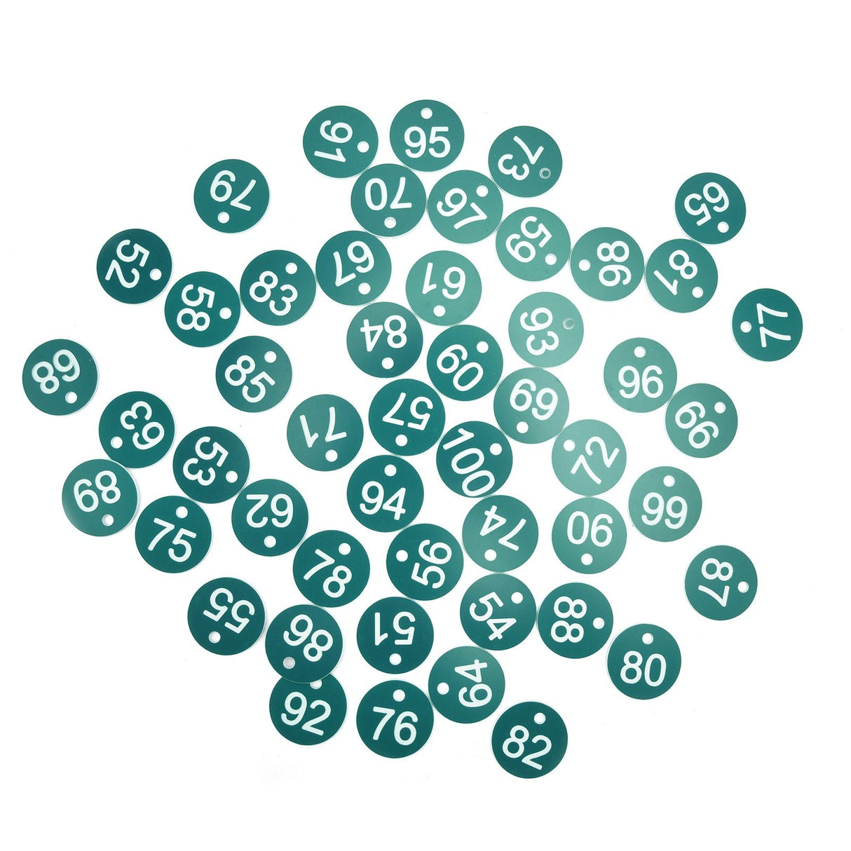 50PCS Numbered Label Numbered Tag for Farm Livestock Beekeeping Husbandry Breeding Supplies51-100 Green