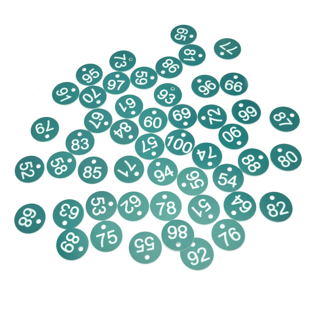 50PCS Numbered Label Numbered Tag for Farm Livestock Beekeeping Husbandry Breeding Supplies51-100 Green